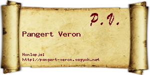 Pangert Veron névjegykártya